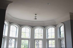 Plaster Coated Crown Molding Curved Wall